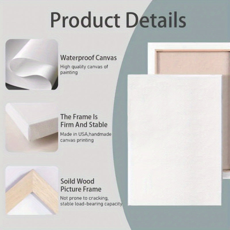 1pc Elegant White Abstract Flower Canvas Wall Art – Framed & Ready to Hang, Large Modern Home Decor for Living Room, Office, or Corridor, Wood Frame, Wrapped Canvas, Classic Theme, Room Decor, 2D, Perfect for Room Decor House Of Avana