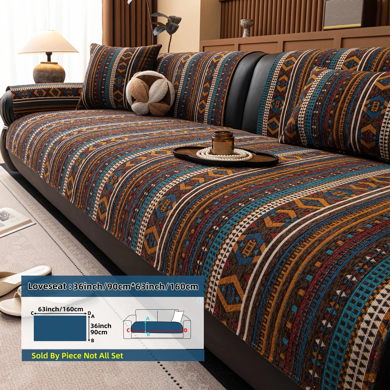 Sofa Cushion - Non-slip Chenille Geometric Multi-size