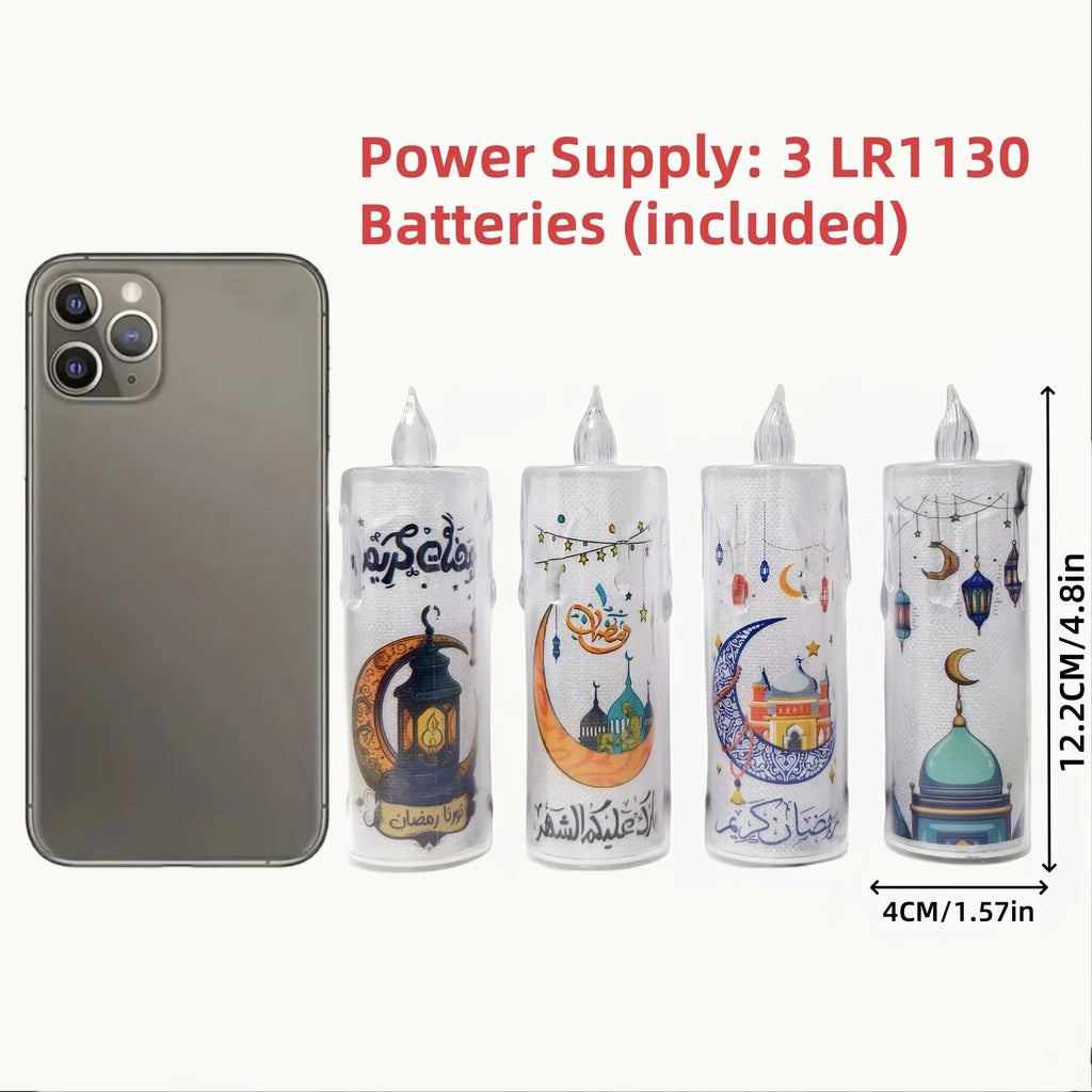 Crystal Electronic Candle Lights - Battery-Powered LED