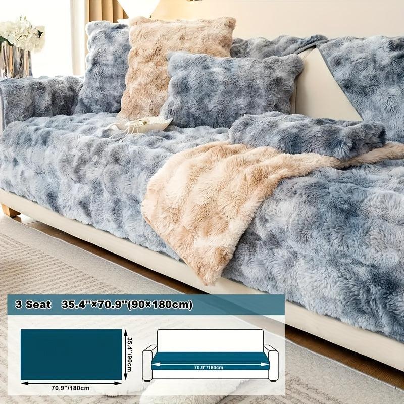 Luxurious Gradient Velvet Sofa Cover topspet