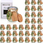 50 Sets Bulk Glass Jars with Scented Soy Wax - Green Leaves Aroma, High-Quality Wedding Favors for Guests, Includes DIY Tag Cards & Rustic Twine for Bridesmaid Groomsmen, Bridal Shower, Housewarming Party Decor House Of Avana