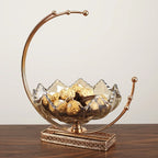 Gold Decor Bowl - Lotus Design Centerpiece