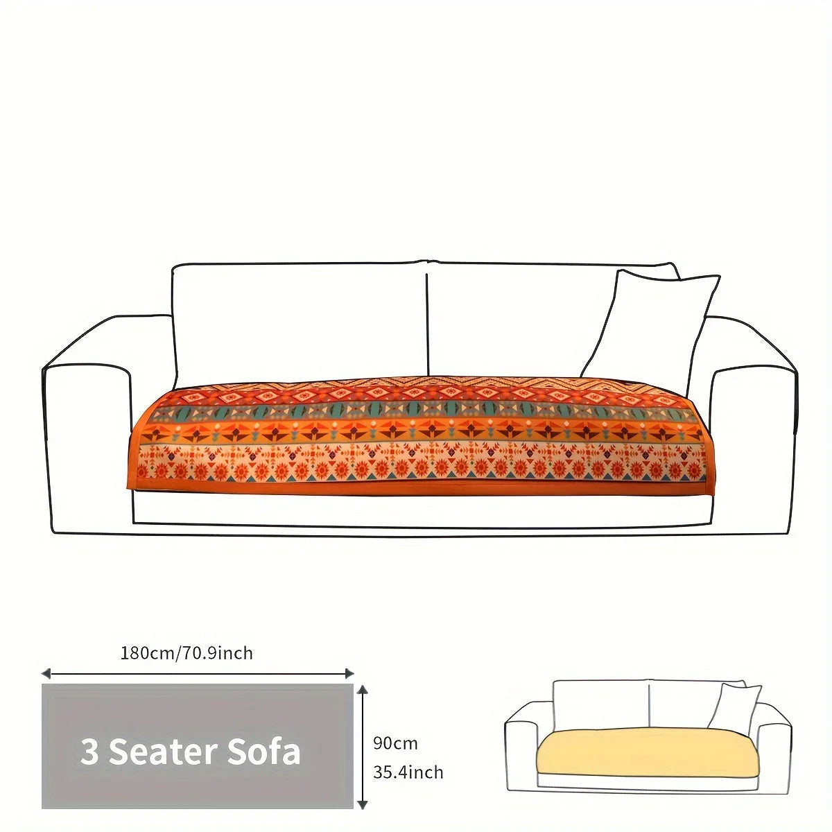 Linen Sofa Cover – Premium Stretchable Protector for Couches topspet