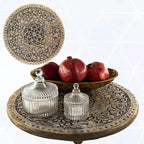 Wooden Tray - Rustic Serving Circle