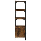 Bookcase 3-Tier Smoked Oak 41x30x109.5 cm Engineered Wood House Of Avana