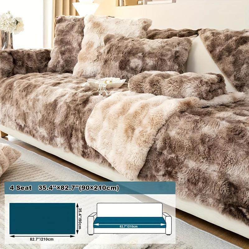 Luxurious Gradient Velvet Sofa Cover topspet