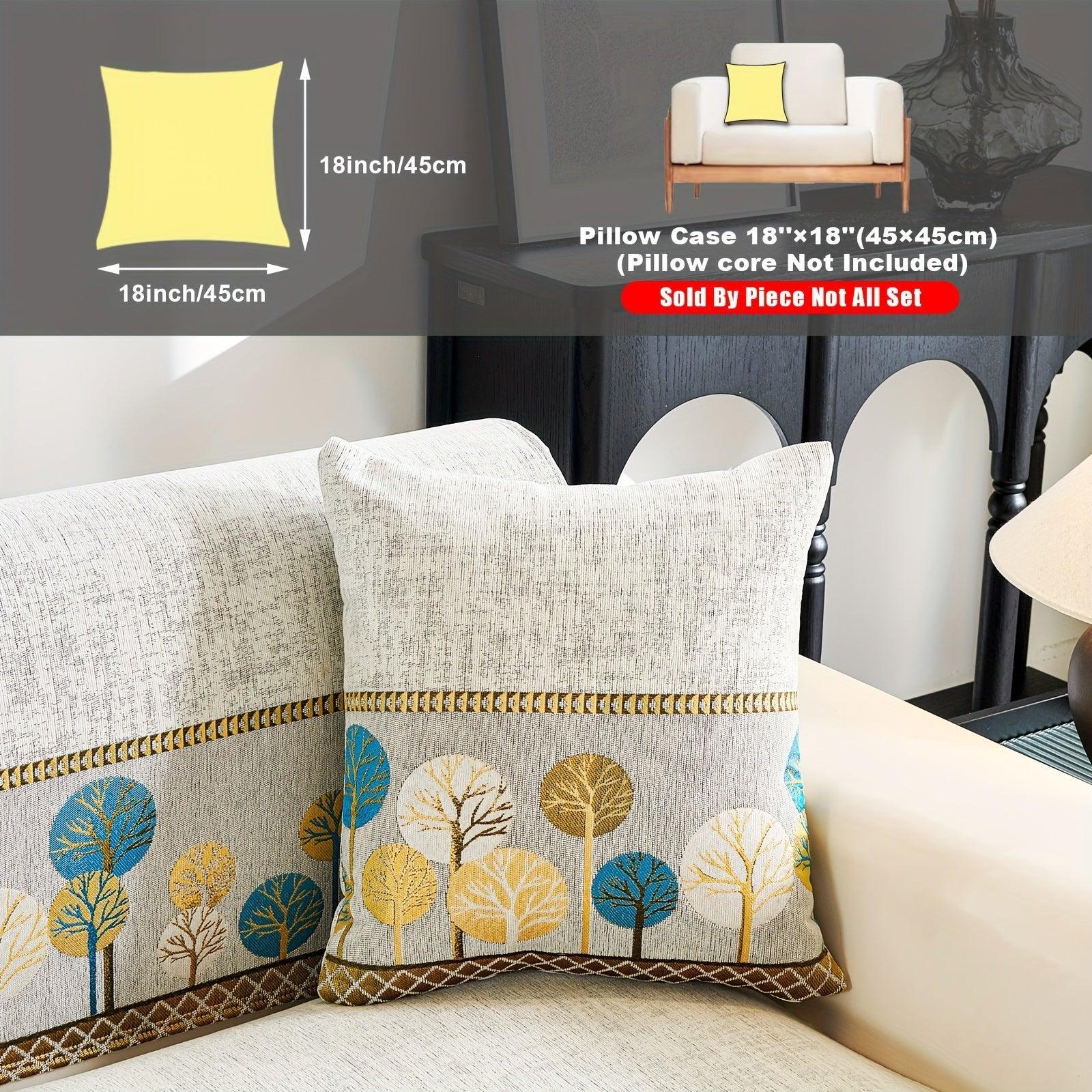 Pet Proof Couch Cover - Boho Chenille Sofa Cover with Tree Embroidery topspet