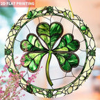 Sun Catcher - Stained Glass Green Round