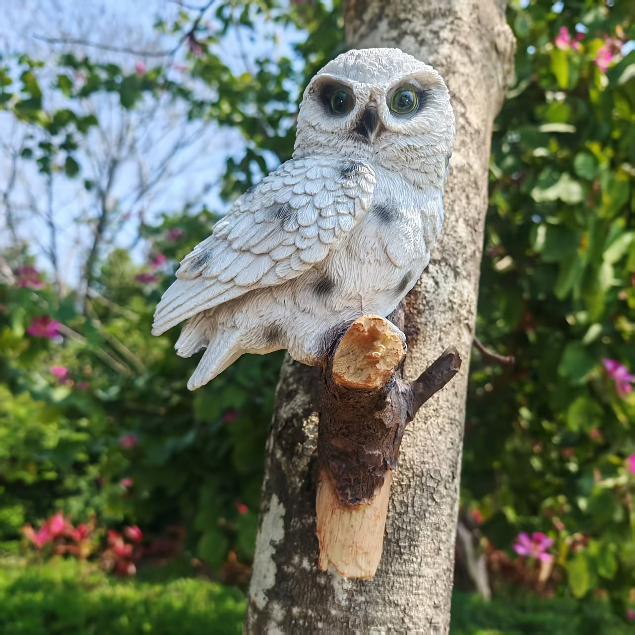 Lifelike Owl Statue Wall Decor, Easy Install on Trees & Walls, Realistic Animal Theme for Home & Garden, Perfect Gift for Bird Lovers, House Accent, Birthdays, Mother'S Day, Father'S Day, Thanksgiving, Valentines-day, Bird De House Of Avana