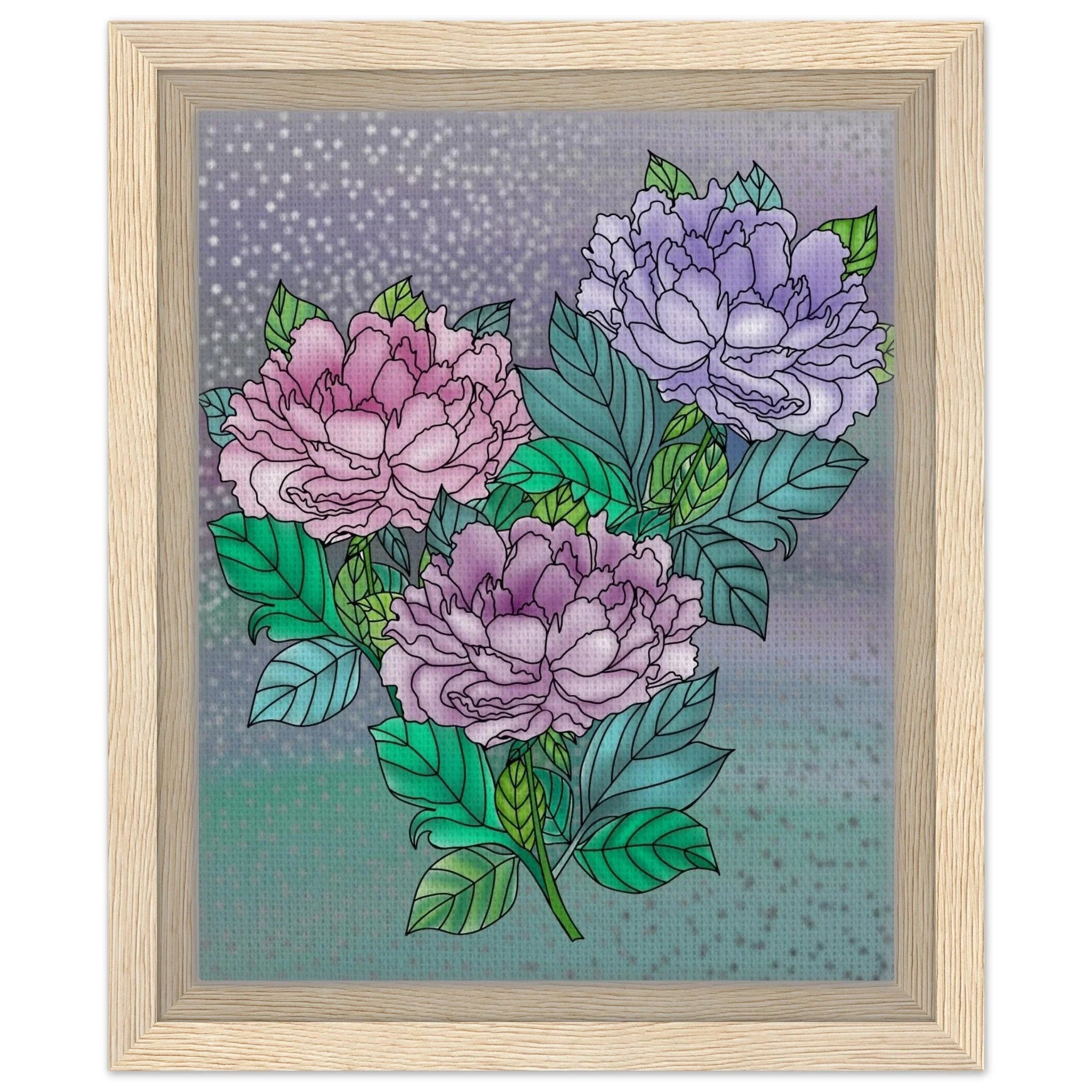 Sparkling Floral Framed Canvas – Muted Elegance for Your Space Marissa's Boutique