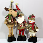 S Set 50cm Tall Retractable Legged Christmas Dolls - Extended Height, No Electricity Needed, Durable... - House Of Avana