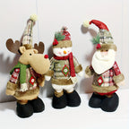 S Set 50cm Tall Retractable Legged Christmas Dolls - Extended Height, No Electricity Needed, Durable... - House Of Avana