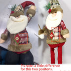S Set 50cm Tall Retractable Legged Christmas Dolls - Extended Height, No Electricity Needed, Durable... - House Of Avana
