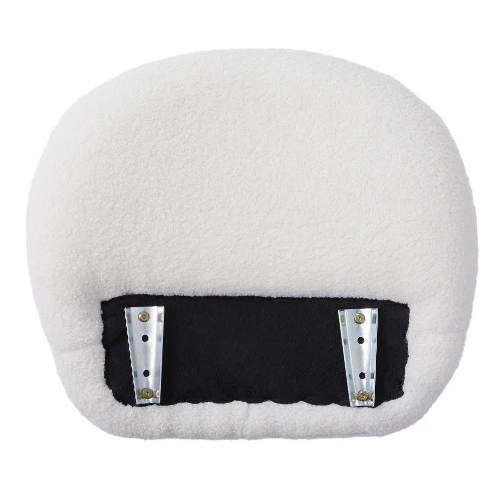 Plush velvet accent chair with heart-shaped swivel teddy, beige upholstery - House of Avana