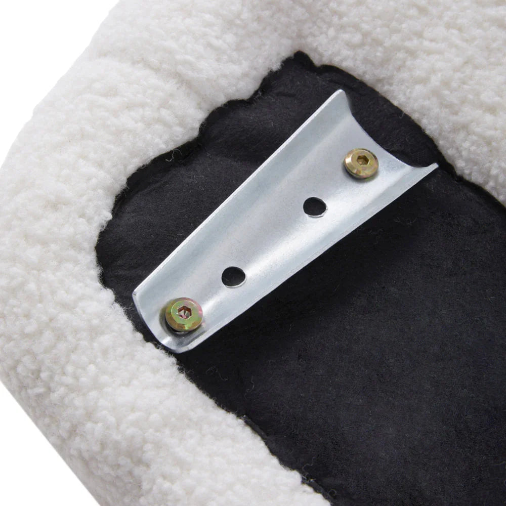 Plush velvet accent chair with heart-shaped swivel teddy, beige upholstery - House of Avana