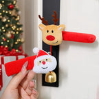 Fabric Elf Door Knocker with Golden Bell & Hook, Red/green Christmas Door Hanger - House Of Avana