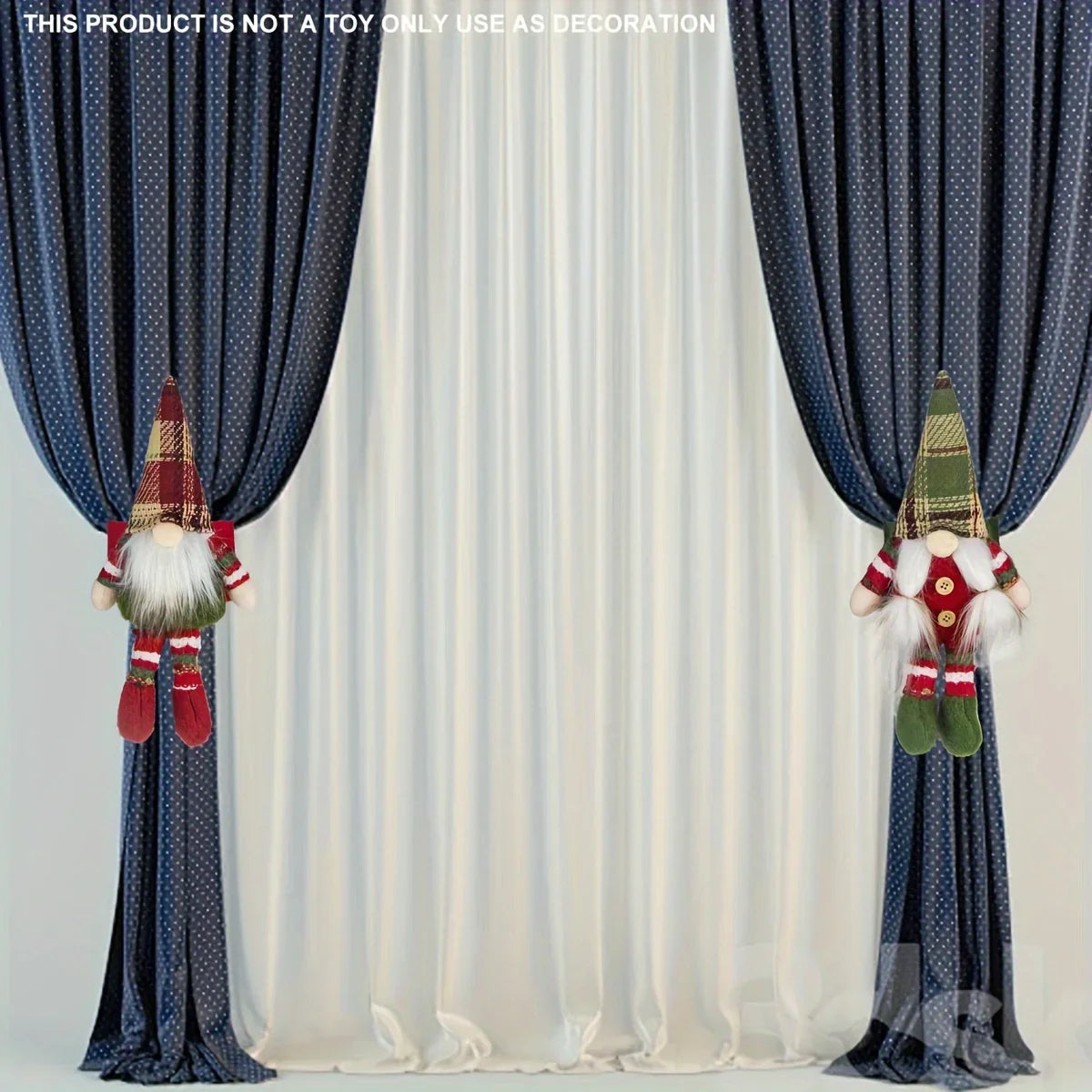 Fabric Christmas Decorations Scandinavian Plaid Pattern - House Of Avana