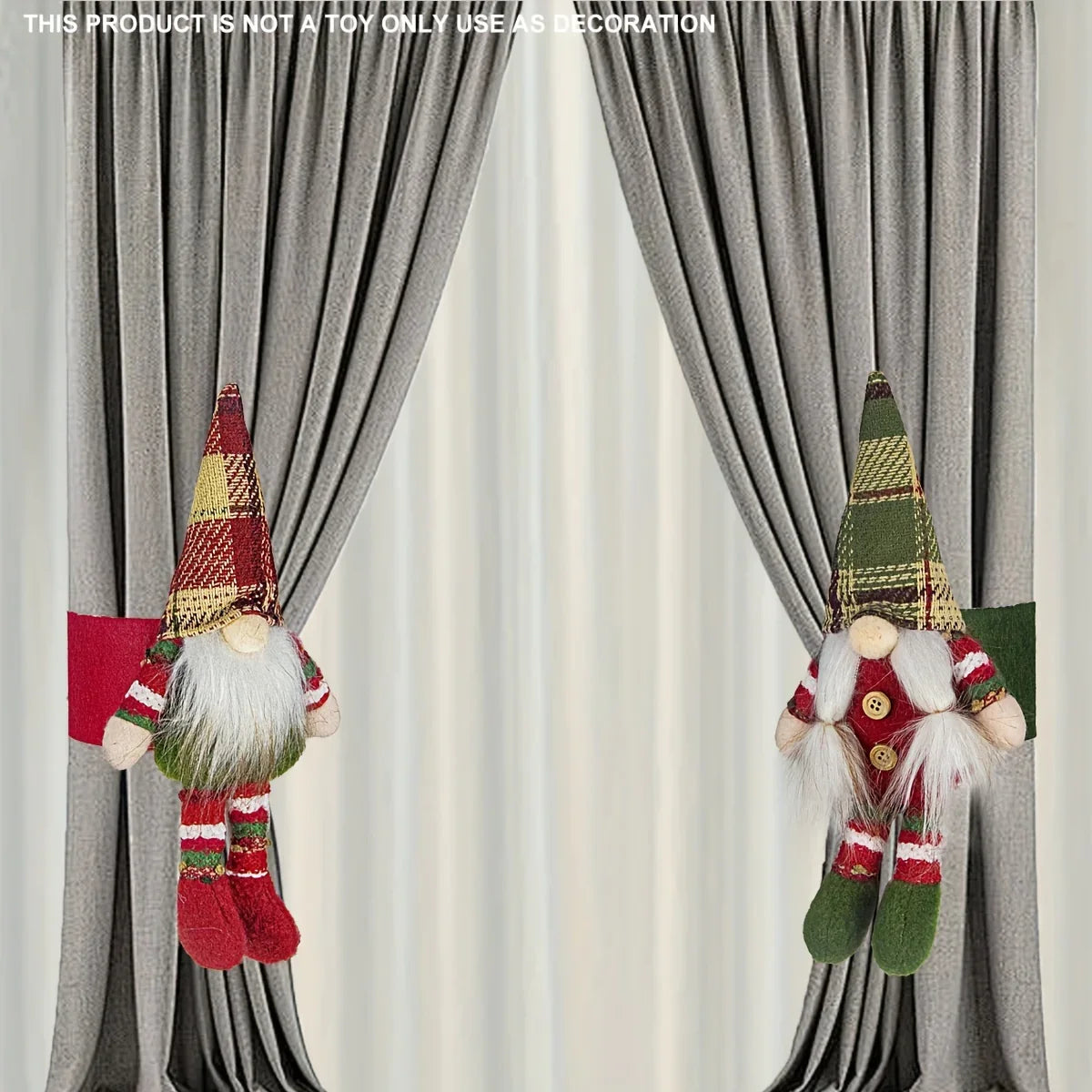 Fabric Christmas Decorations Scandinavian Plaid Pattern - House Of Avana