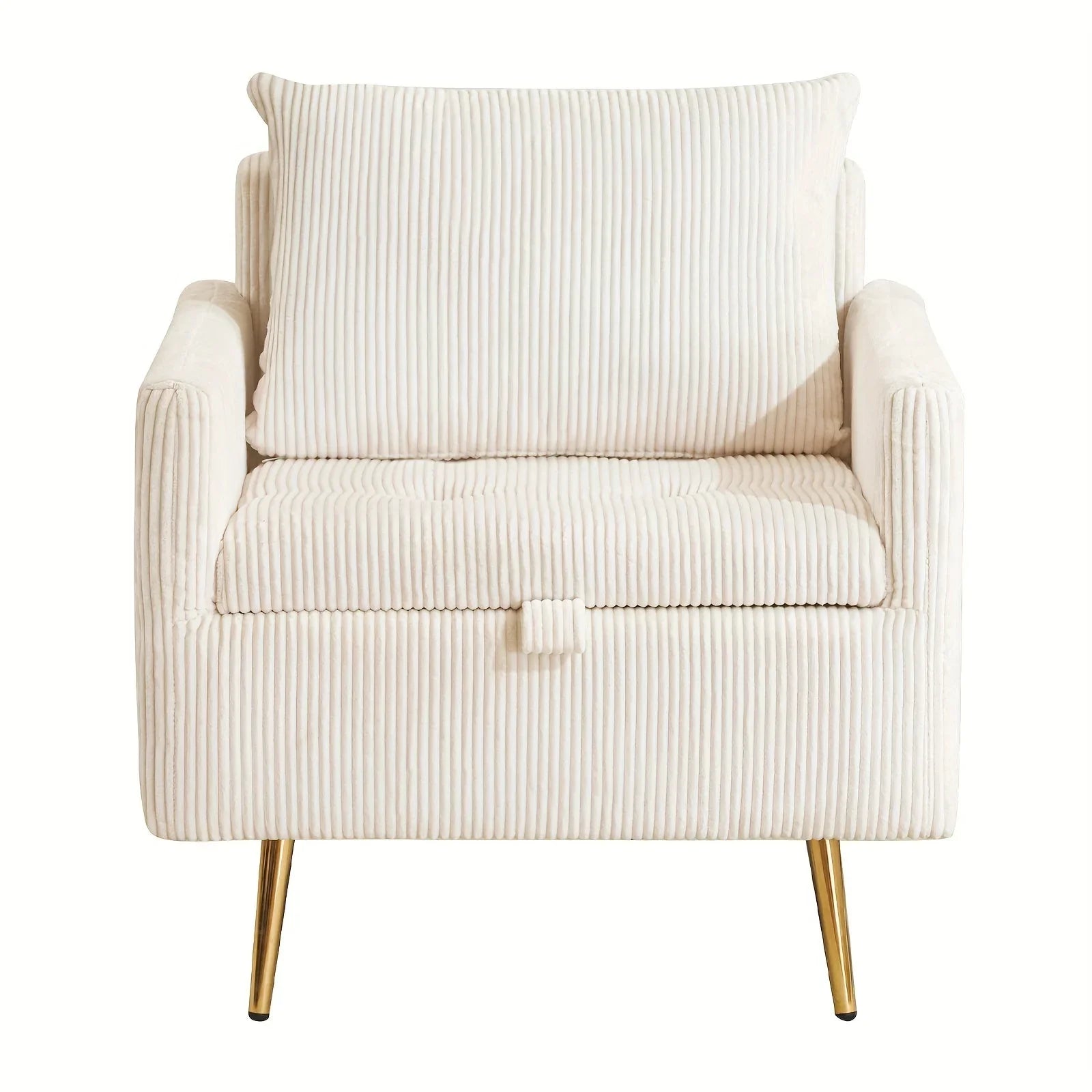 Gray velvet storage ottoman chair with upholstered seat, compact storage - House of Avana