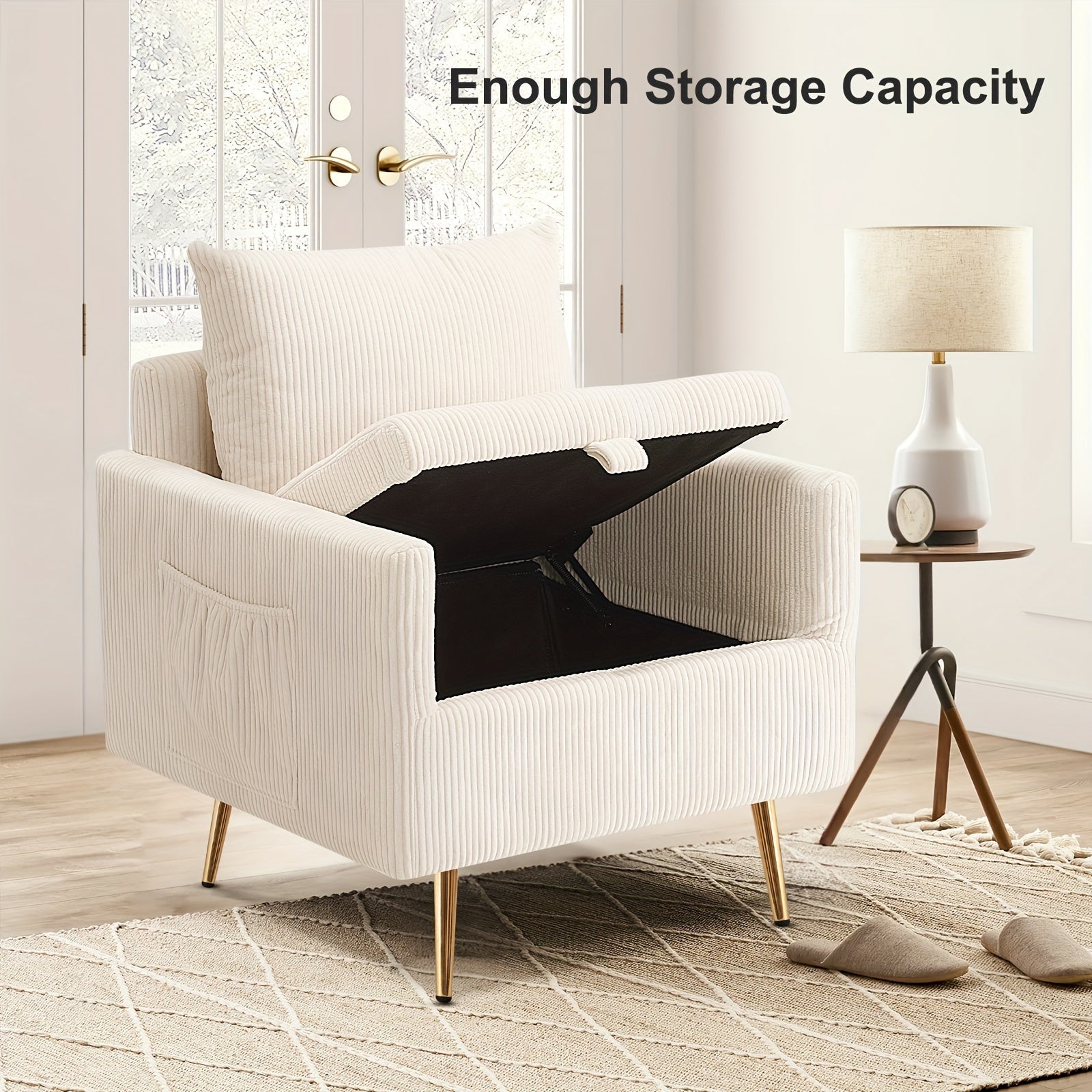 Storage Style Single Sofa, Accent Chair With Storage, Suitable For Living Room, Bedroom House Of Avana