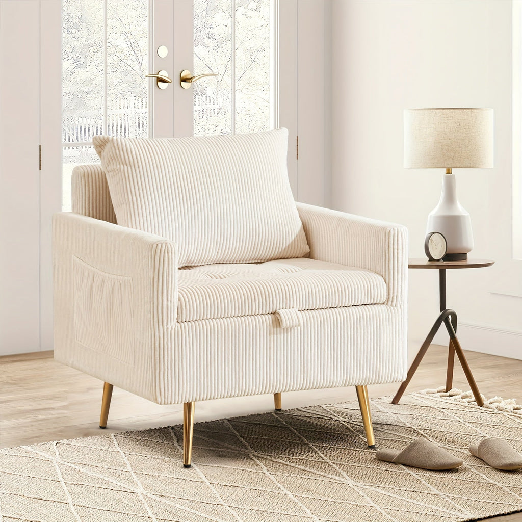 Storage Style Single Sofa, Accent Chair With Storage, Suitable For Living Room, Bedroom House Of Avana