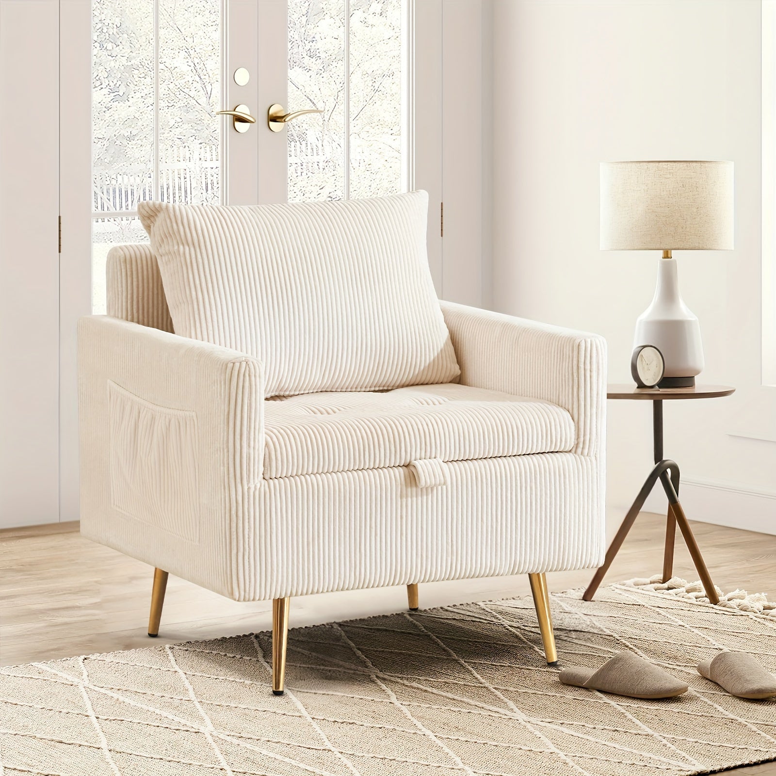 Storage Style Single Sofa, Accent Chair With Storage, Suitable For Living Room, Bedroom House Of Avana