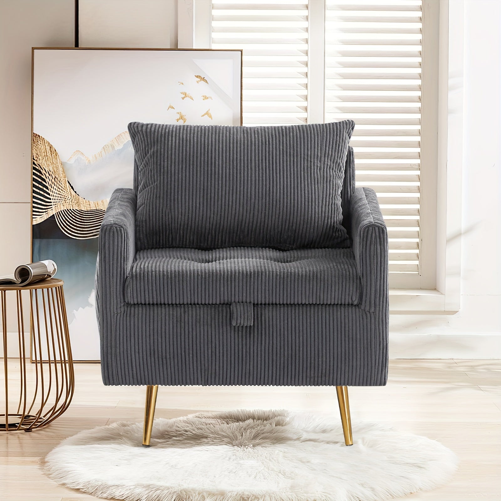 Storage Style Single Sofa, Accent Chair With Storage, Suitable For Living Room, Bedroom House Of Avana