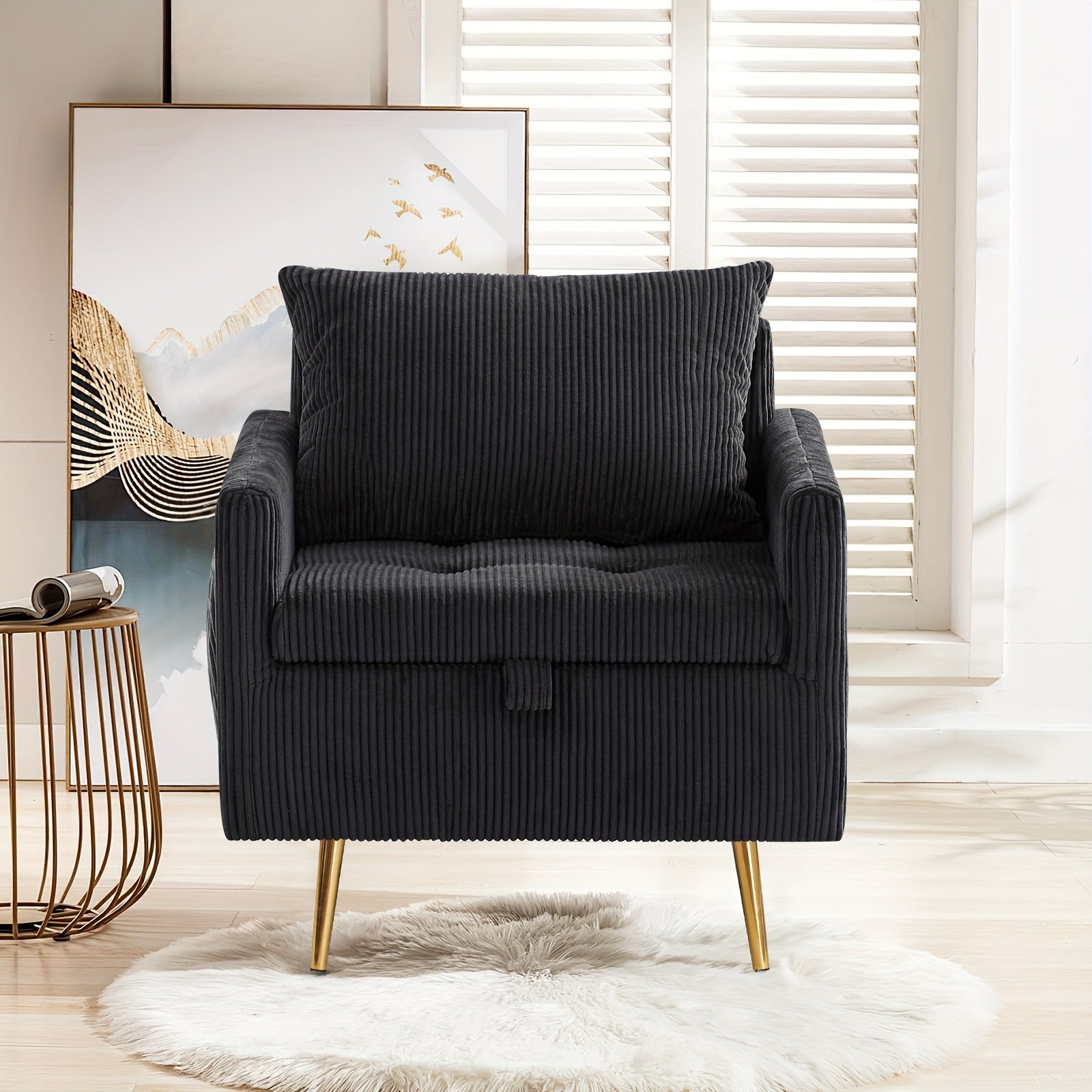 Storage Style Single Sofa, Accent Chair With Storage, Suitable For Living Room, Bedroom House Of Avana