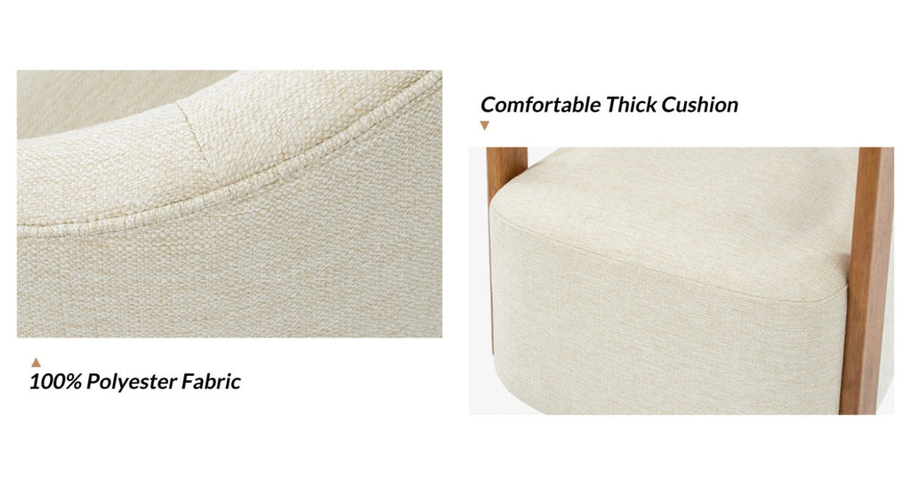 Modern Swivel Barrel Chair - 360° Rotating Accent Armchair with Plush Cushioned Seat, Sturdy Hardwood Frame & Soft Fabric Upholstery, No Assembly Required, Mixed Colors for Living Room, Bedroom, Office - Contemporary Home De House Of Avana