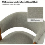 Modern Swivel Barrel Chair - 360° Rotating Accent Armchair with Plush Cushioned Seat, Sturdy Hardwood Frame & Soft Fabric Upholstery, No Assembly Required, Mixed Colors for Living Room, Bedroom, Office - Contemporary Home De House Of Avana