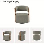 Modern Swivel Barrel Chair - 360° Rotating Accent Armchair with Plush Cushioned Seat, Sturdy Hardwood Frame & Soft Fabric Upholstery, No Assembly Required, Mixed Colors for Living Room, Bedroom, Office - Contemporary Home De House Of Avana