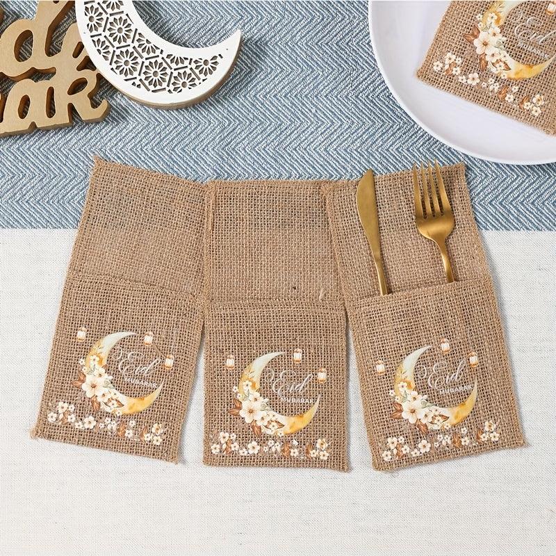 Burlap Bags - Moon Lantern Eid Decor