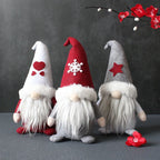 Three Items, Festive Ornaments, Imaginative Hooded Dolls Without Faces, Holiday Gnome Santa Figures, Christmas Adornments, Seasonal Decorations, Scene Embellishments, Home Decor, Window Displays, Festive Party Decorations. House Of Avana
