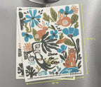 Fading Fantastical Wildlife Large Swedish Dishcloth/Dry Mats