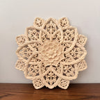 Wall Art - Unpainted White Wood Floral