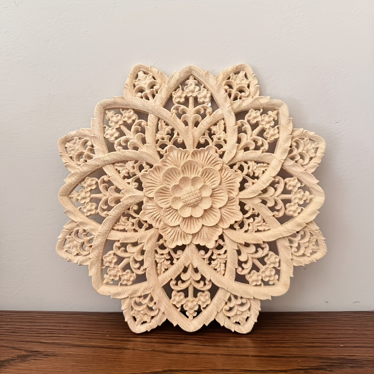 Wall Art - Unpainted White Wood Floral