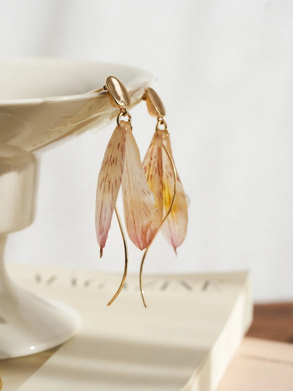 "Fairy Wings" Real Alstroemeria Earrings