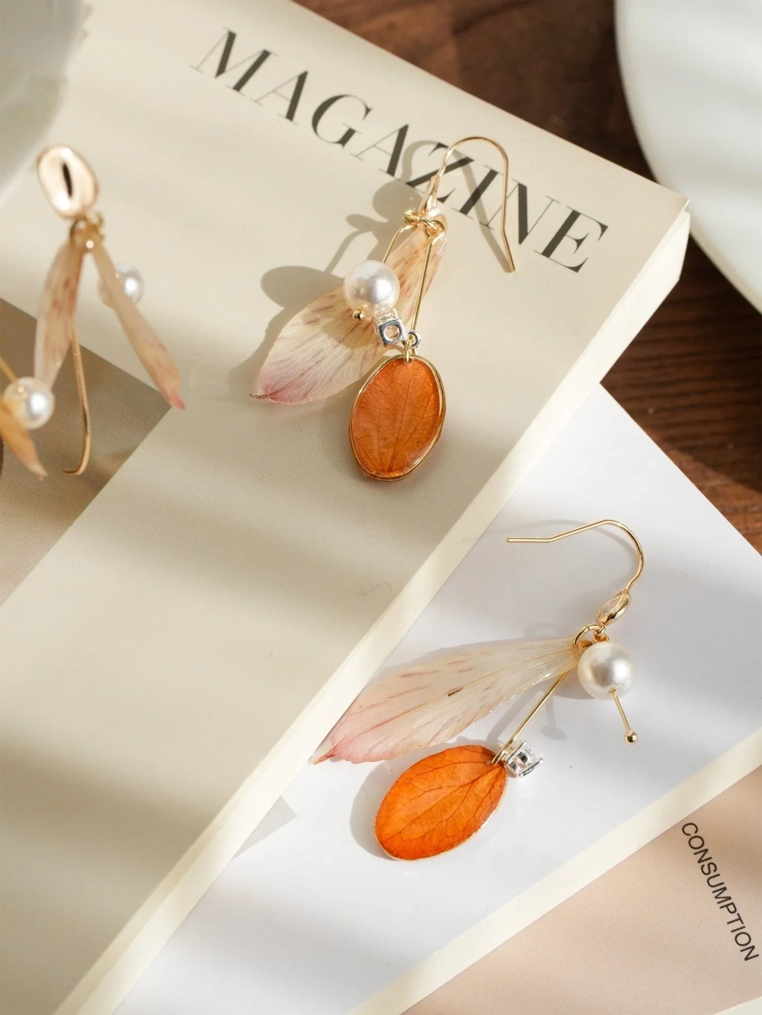 "Fairy Wings" Real Alstroemeria Earrings