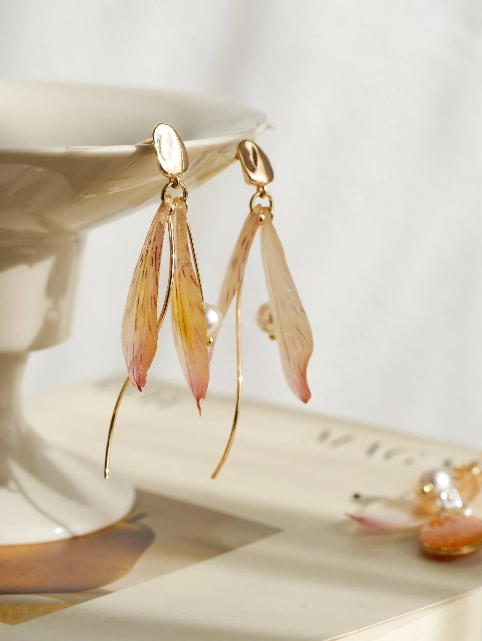 "Fairy Wings" Real Alstroemeria Earrings