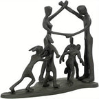 Family Figurine - Cast Iron Sculpture, side view - House Of Avana
