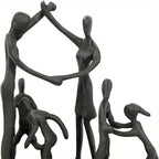 Family Figurine - Cast Iron Sculpture, detail shot - House Of Avana