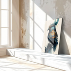 Fantasy Crowned Bird Glass Wall Art – Colorful Watercolor UV Print Design-KAFCD051 Peony Atelier