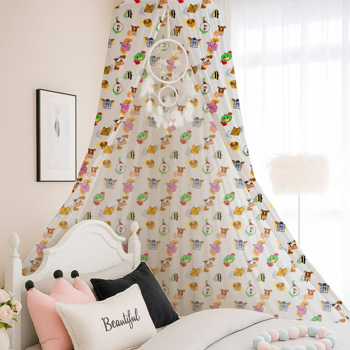Farm Animals Printed Canopy - House Of Avana