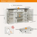 Farmhouse Buffet Cabinet with Storage & Light - House Of Avana