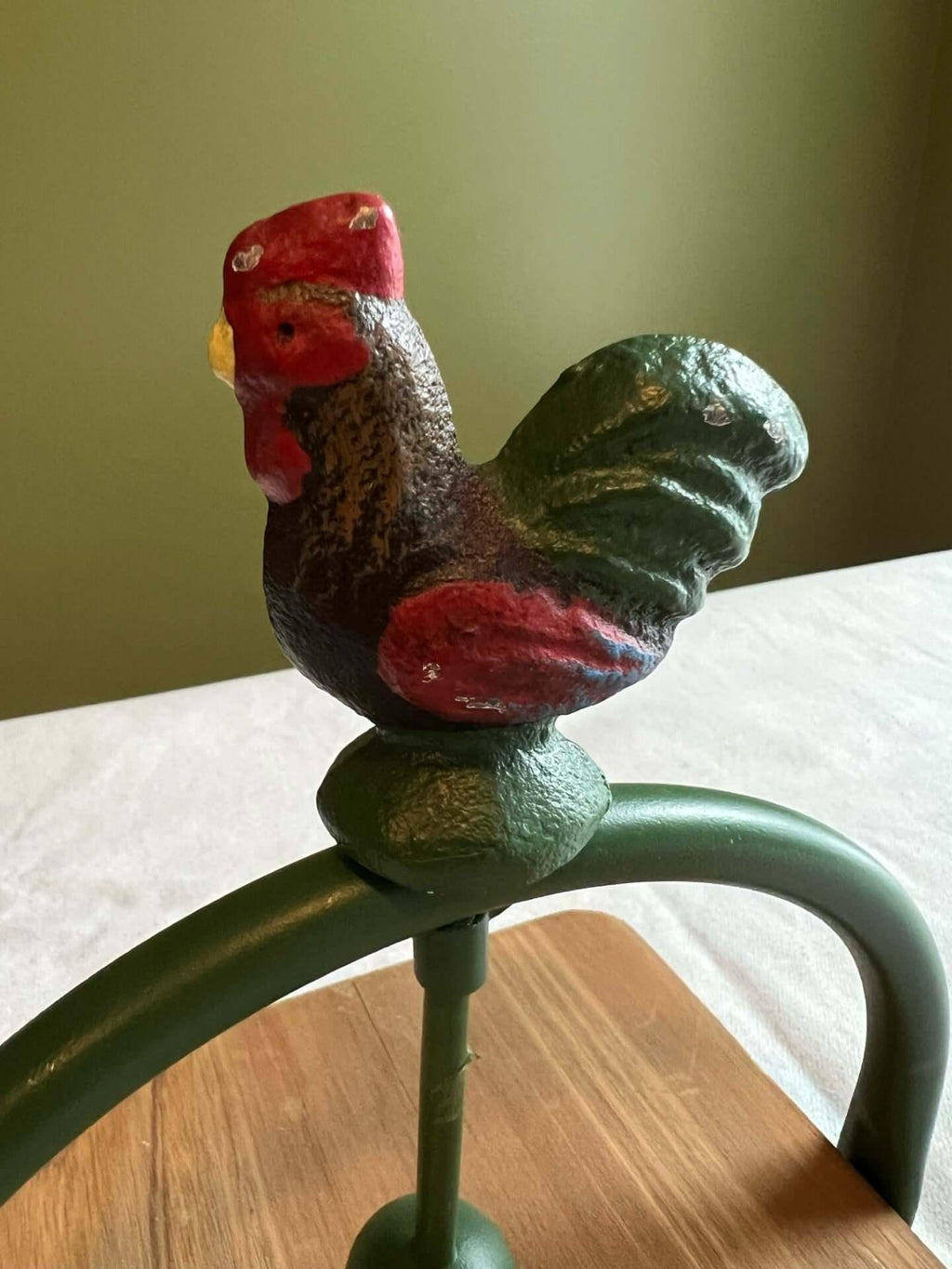Rustic metal rooster napkin holder, distressed finish, holds multiple napkins - House of Avana