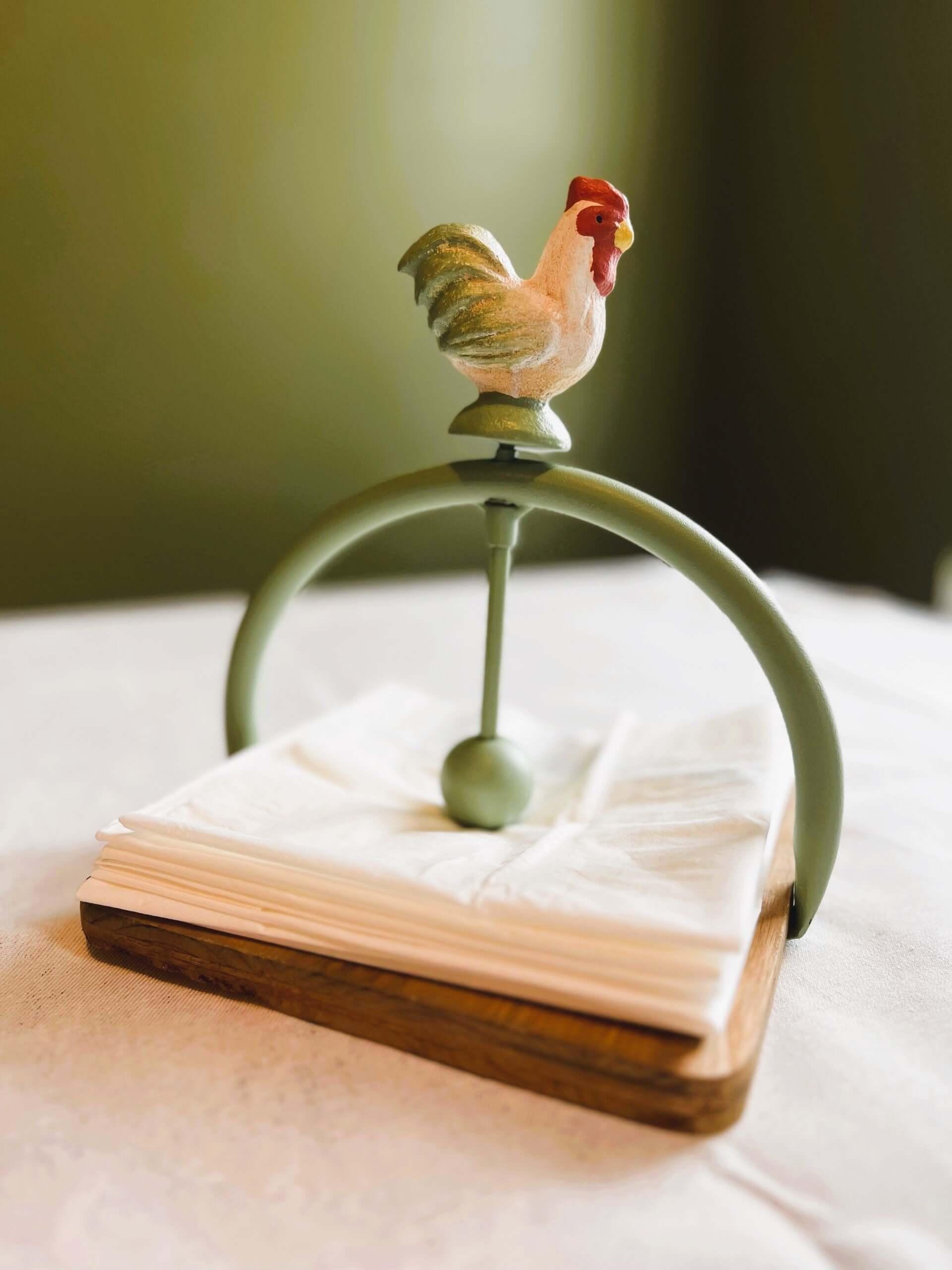 Farmhouse Rooster Napkin Holder Vintage Shopper