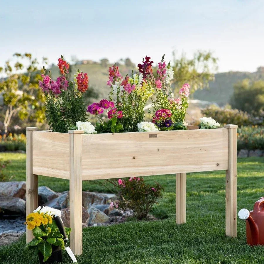 farm house plant stand Farmhouse Wood 48x24x30in Raised Garden Bed Elevated Garden Planter Stand