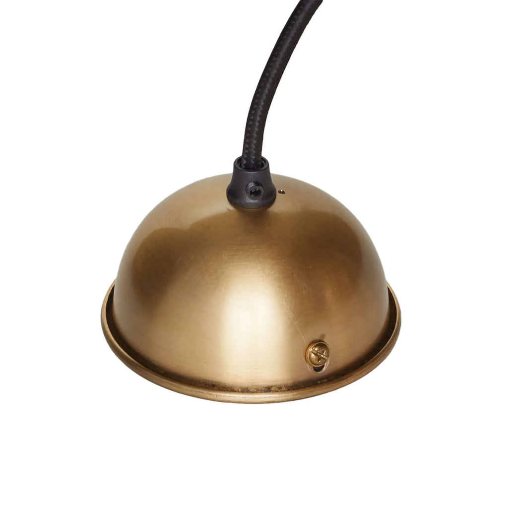 Farmhouse Wood and Satin Brass Pendant Light Vintage Shopper