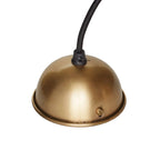 Farmhouse Wood and Satin Brass Pendant Light Vintage Shopper