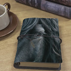 Fashionable Leather Notebook - Elegant Black Horse Design with Labeled Sections, 80 Sheets/160 Pages, Soft Cover & Perforated Pages, Compact & Portable Journal for Onboarding, Task Lists, Work Notes - Ideal New Job Gift for C